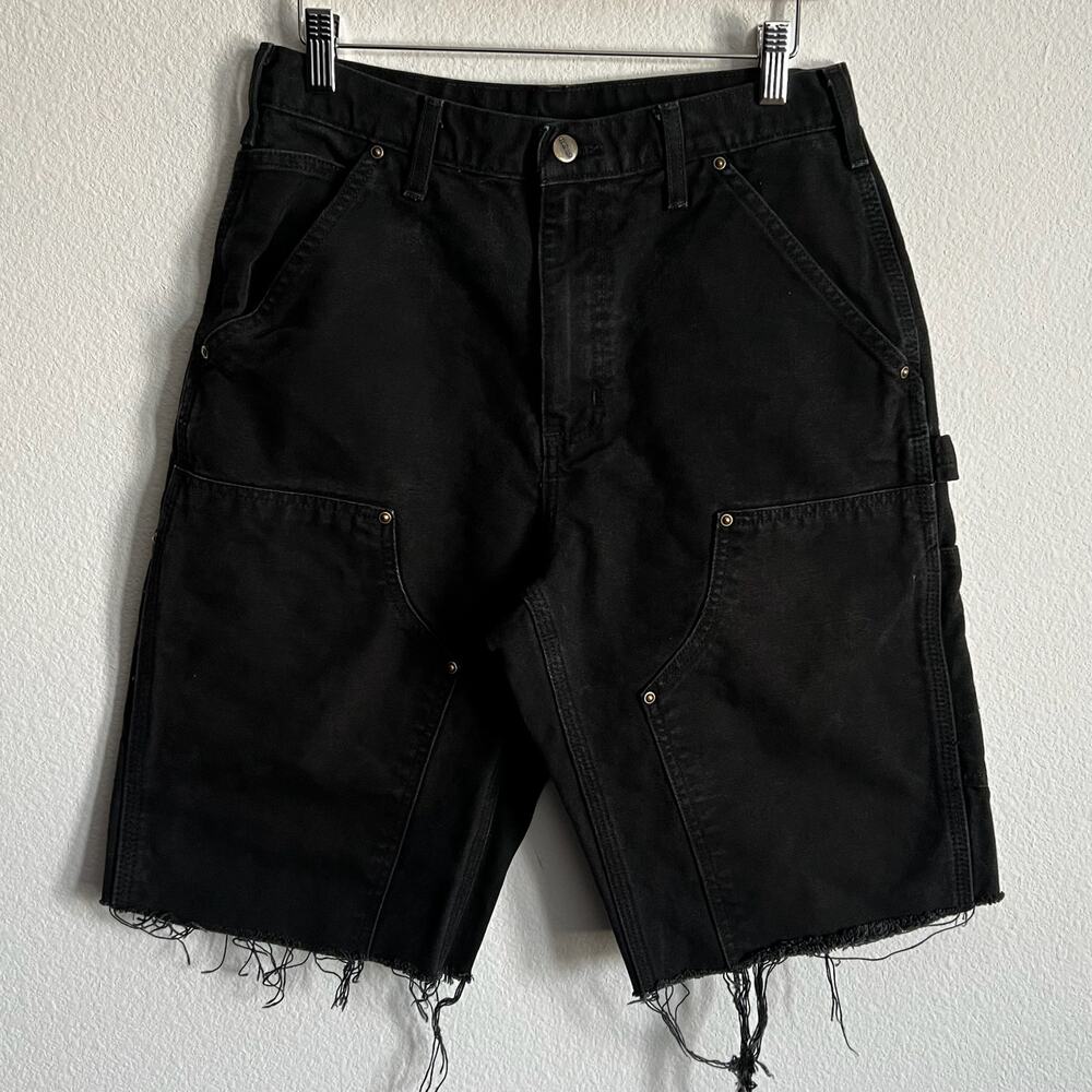 Carhartt black double knee work wear carpenter shorts
